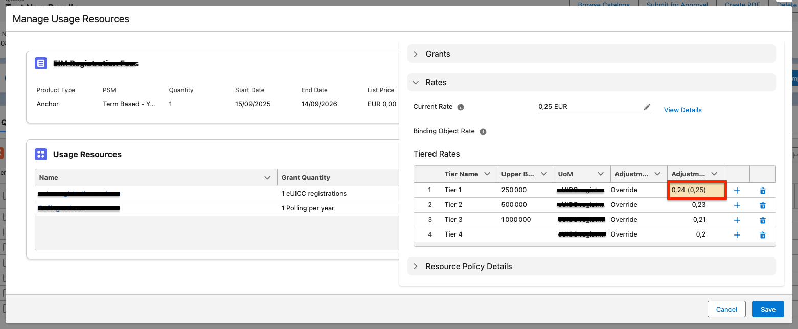 Winter 26 RCA Manage usage ressources
